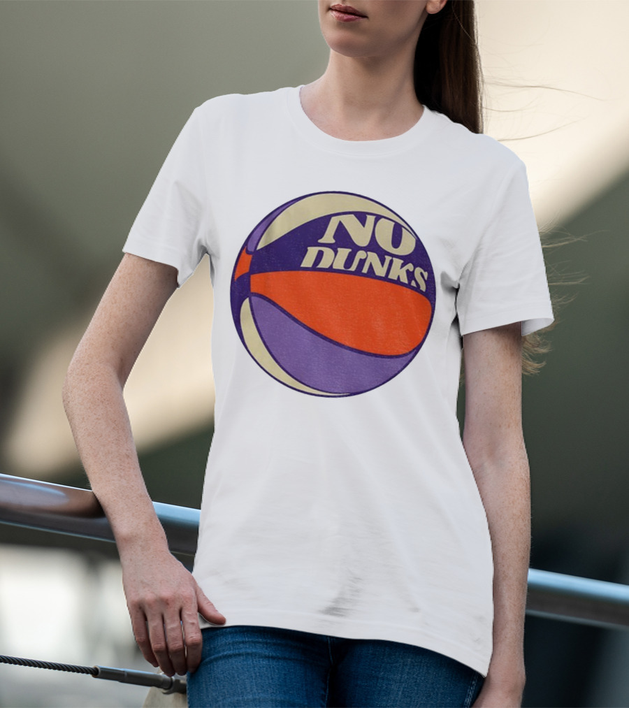 No Dunks Retro Style Basketball NBA Vintage Sports Aesthetic T-Shirt