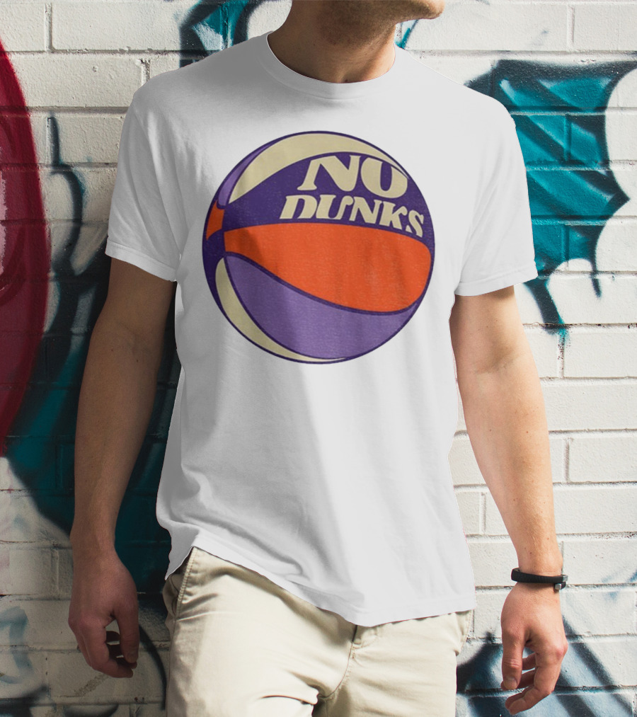 No Dunks Retro Style Basketball NBA Vintage Sports Aesthetic T-Shirt