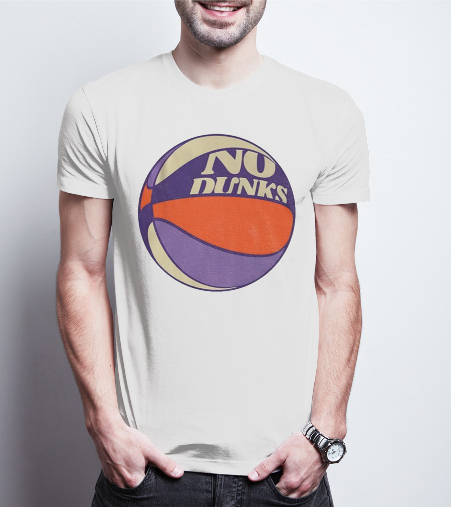 No Dunks Retro Style Basketball NBA Vintage Sports Aesthetic T-Shirt