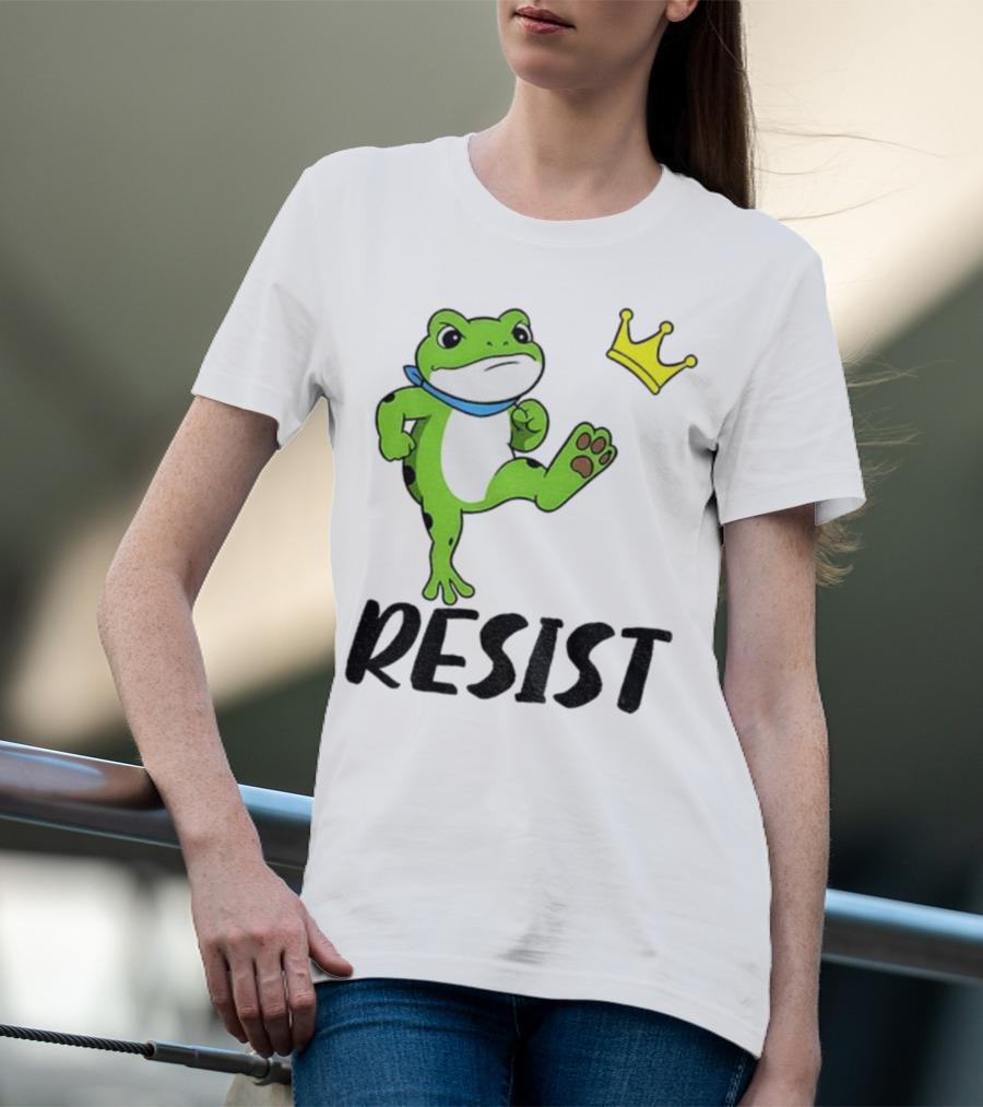 Resist Portland Frog Kicks Crown Political Anti Maga T-Shirt