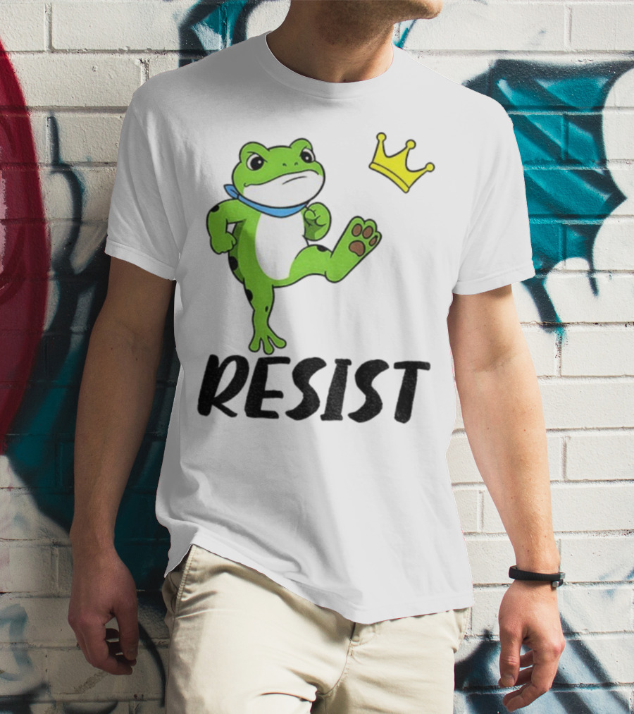 Resist Portland Frog Kicks Crown Political Anti Maga T-Shirt