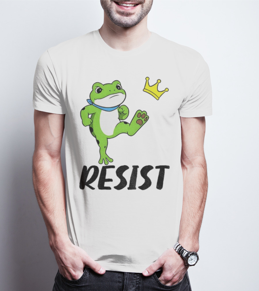Resist Portland Frog Kicks Crown Political Anti Maga T-Shirt
