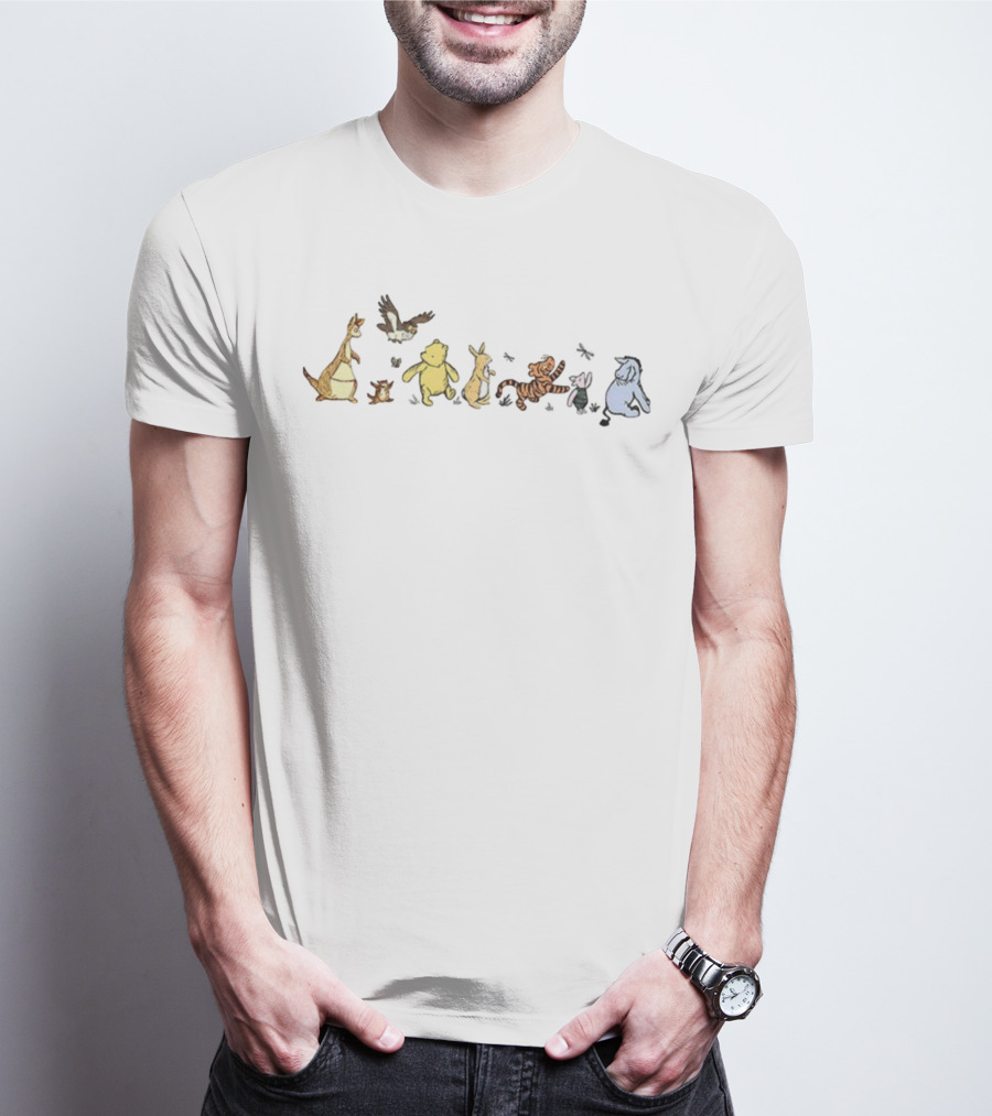 Winnie The Pooh Tigger Piglet Eeyore Kanga Roo Owl And Friends Disneyland Cartoon T-Shirt