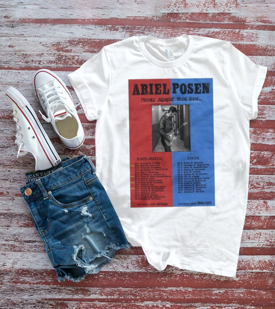 Ariel Posen Future Present Tense Tour North America Europe 2025 2026 Special Guests Wendigo Cathal Murphy T-Shirt