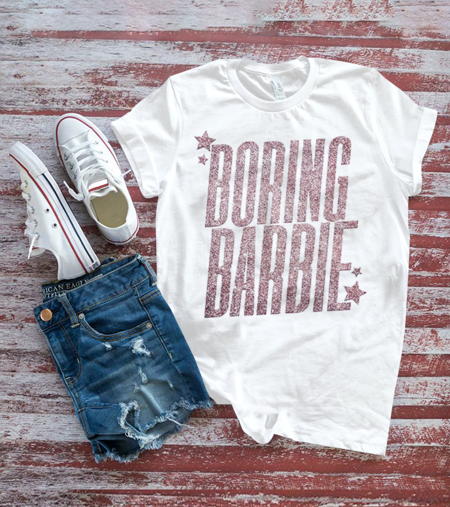 Boring Barbie Bold Red Stars T-Shirt