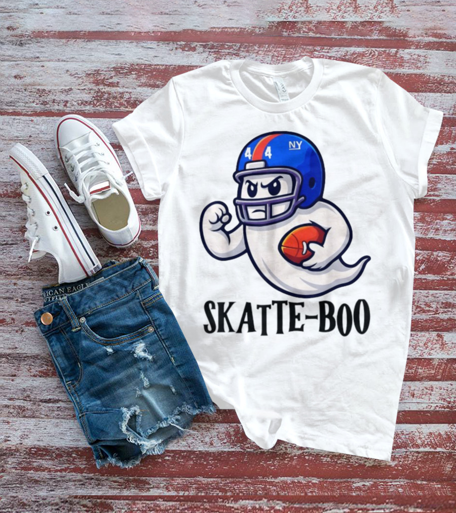 New York Giants Skatte-Boo Ghost Halloween Football Spirit T-Shirt