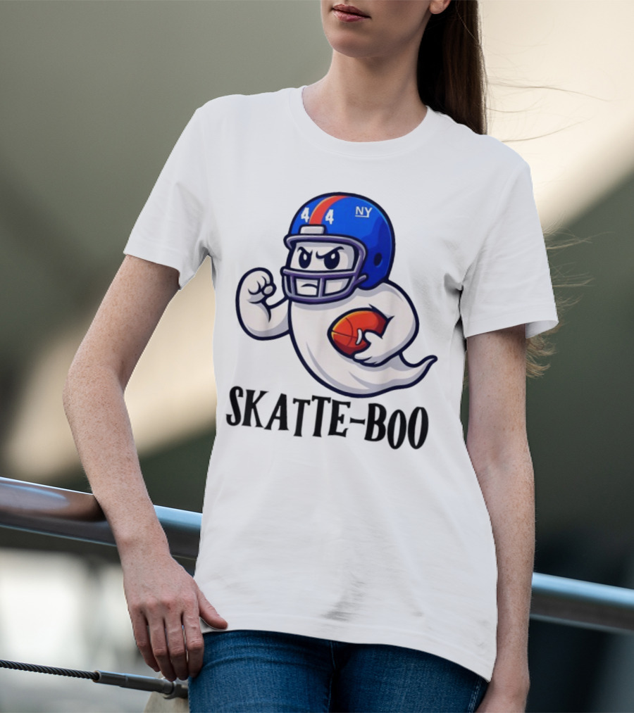 New York Giants Skatte-Boo Ghost Halloween Football Spirit T-Shirt