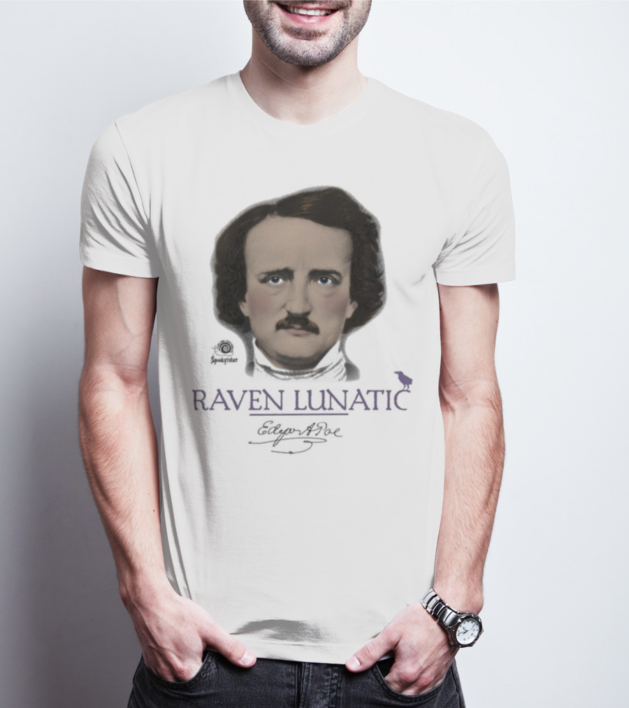 Raven Lunatic Edgar Allan Poe T-Shirt