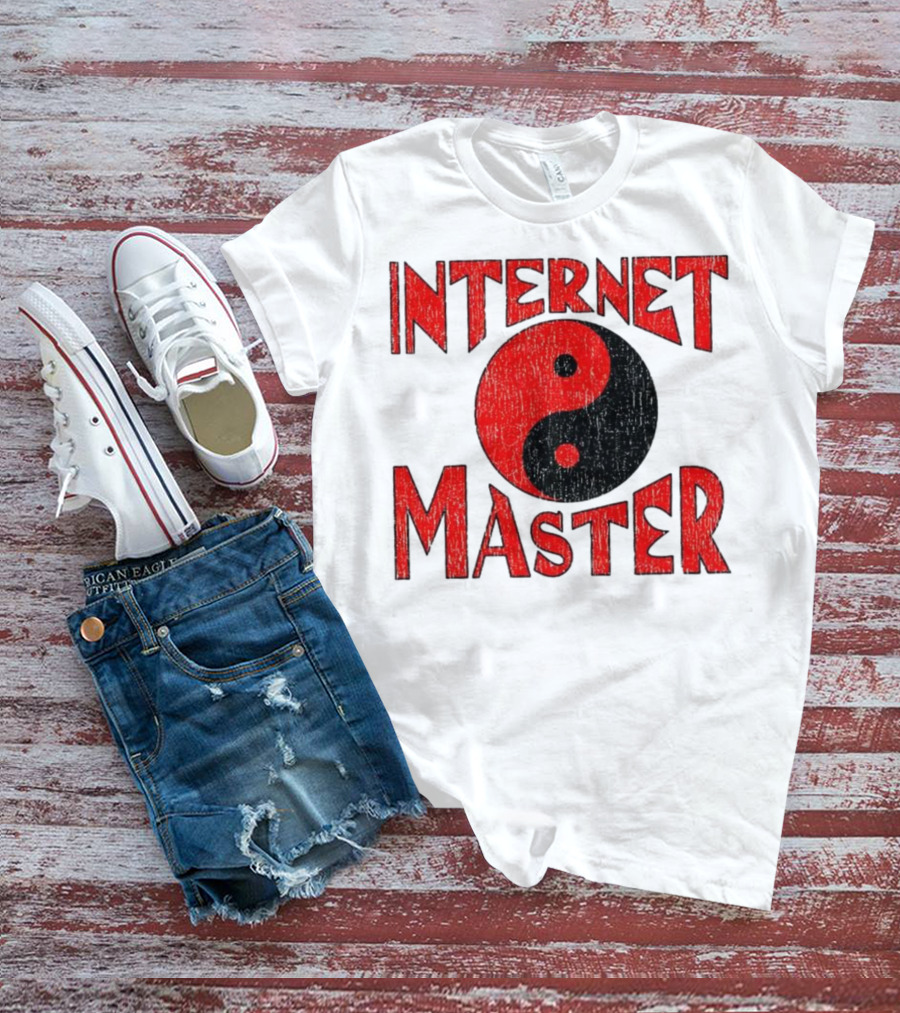 Internet Master Yin Yang Symbol Retro Design T-Shirt