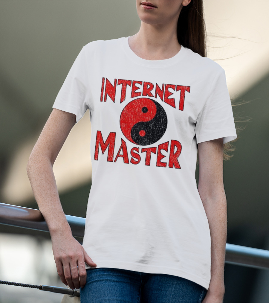 Internet Master Yin Yang Symbol Retro Design T-Shirt