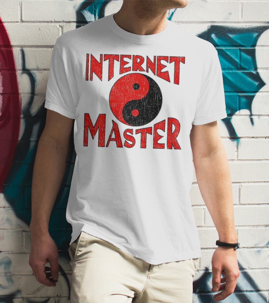 Internet Master Yin Yang Symbol Retro Design T-Shirt