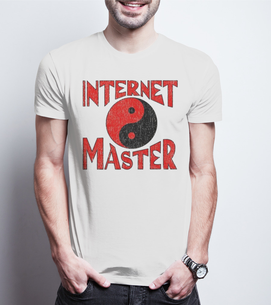 Internet Master Yin Yang Symbol Retro Design T-Shirt