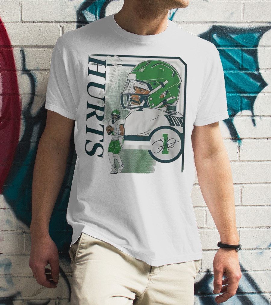 Jalen Hurts Philadelphia Eagles Football Collage Frame Signature HURTS 1 T-Shirt