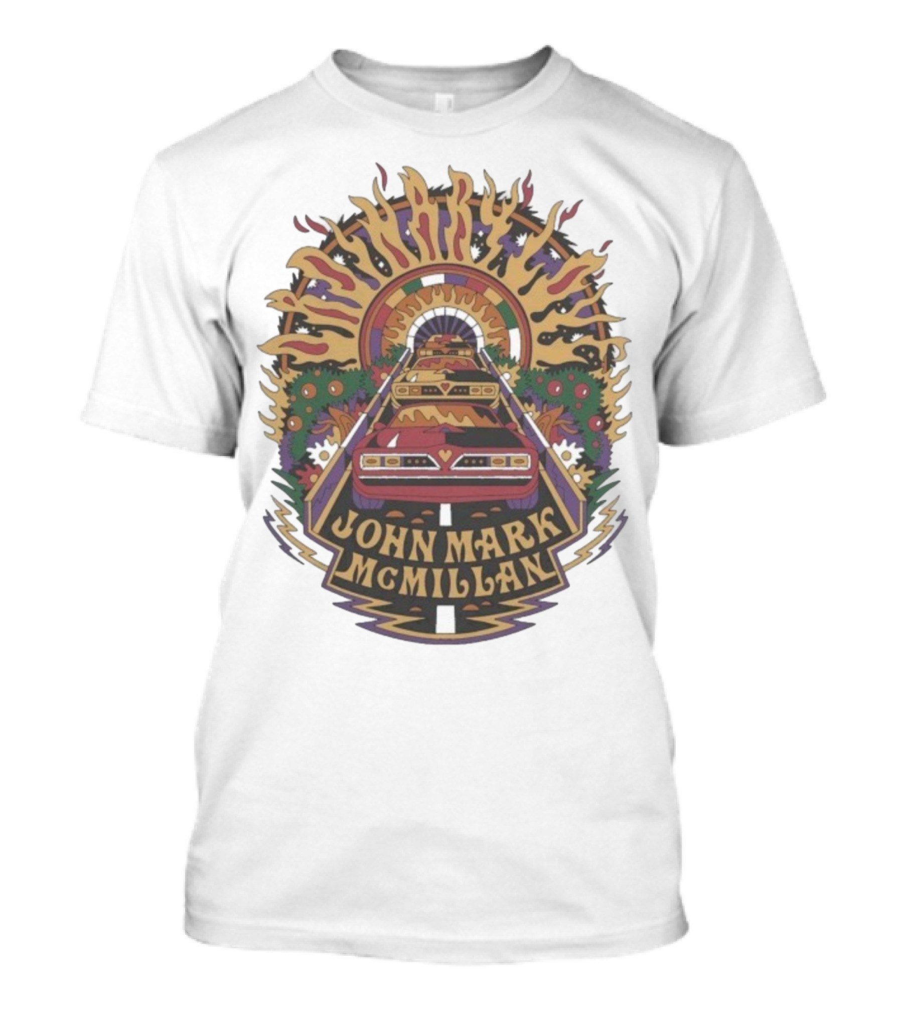 John Mark McMillan Cars And Tunnel Psychedelic Art T-Shirt