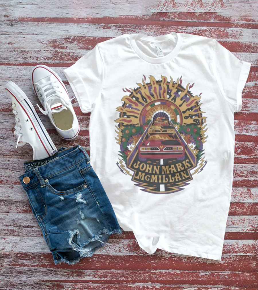 John Mark McMillan Cars And Tunnel Psychedelic Art T-Shirt