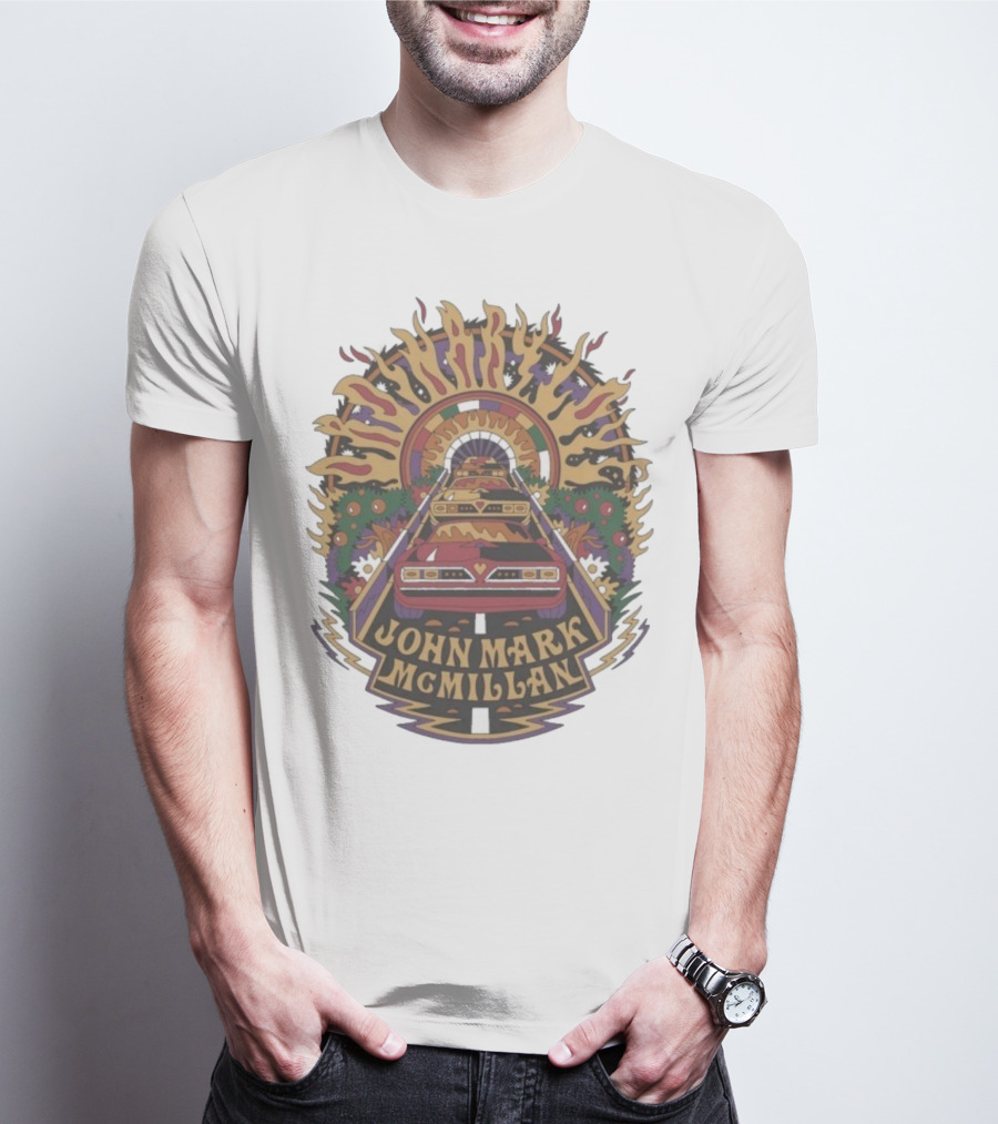 John Mark McMillan Cars And Tunnel Psychedelic Art T-Shirt