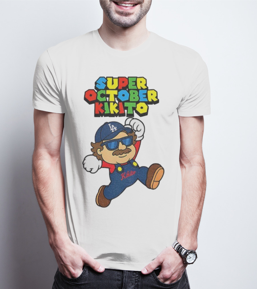 Super October Kikito LA Dodgers Baseball Character With Sunglasses T-Shirt