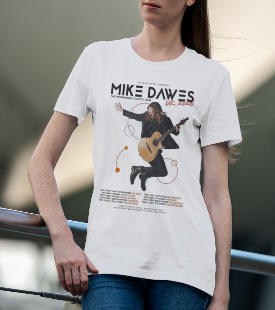 Mike Dawes UK Tour 2026 Progressive Acoustic Experience T-Shirt