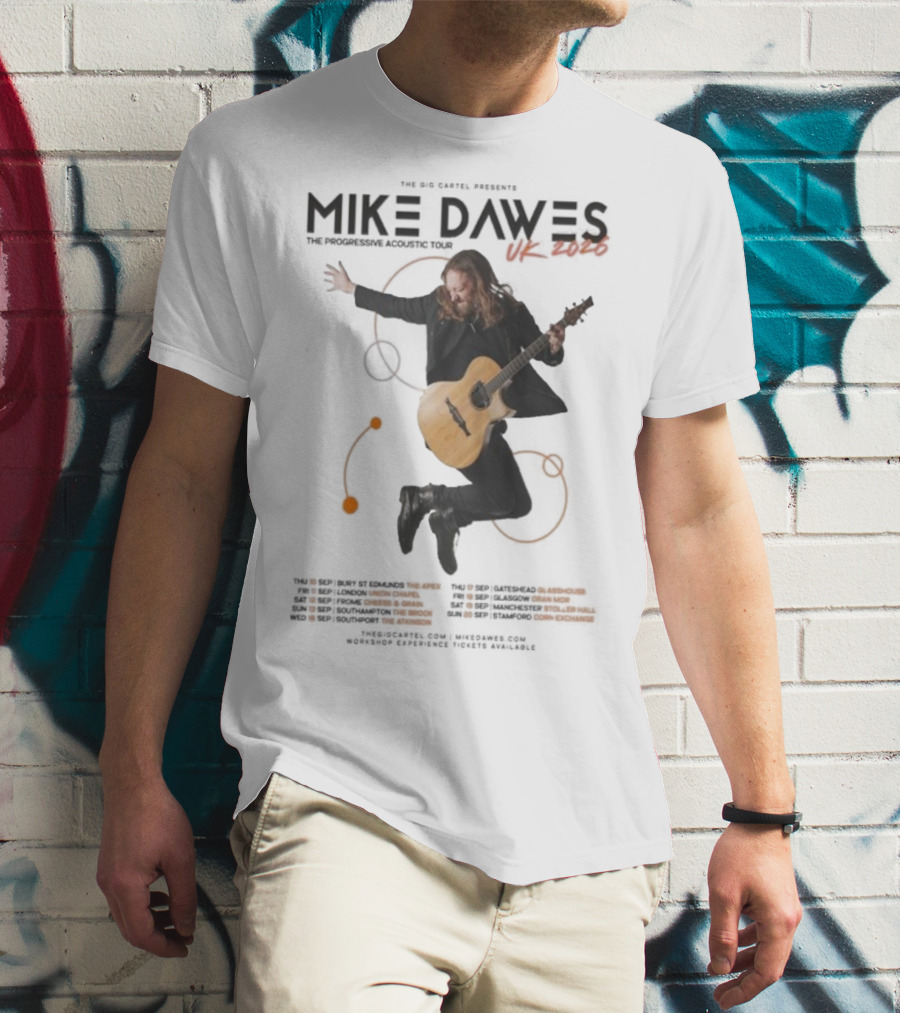 Mike Dawes UK Tour 2026 Progressive Acoustic Experience T-Shirt