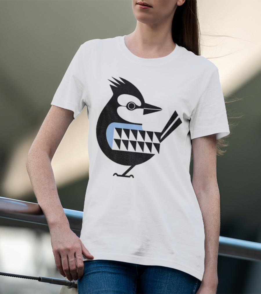 Toronto Blue Jays Retro Blue Bird Baseball Illustration T-Shirt