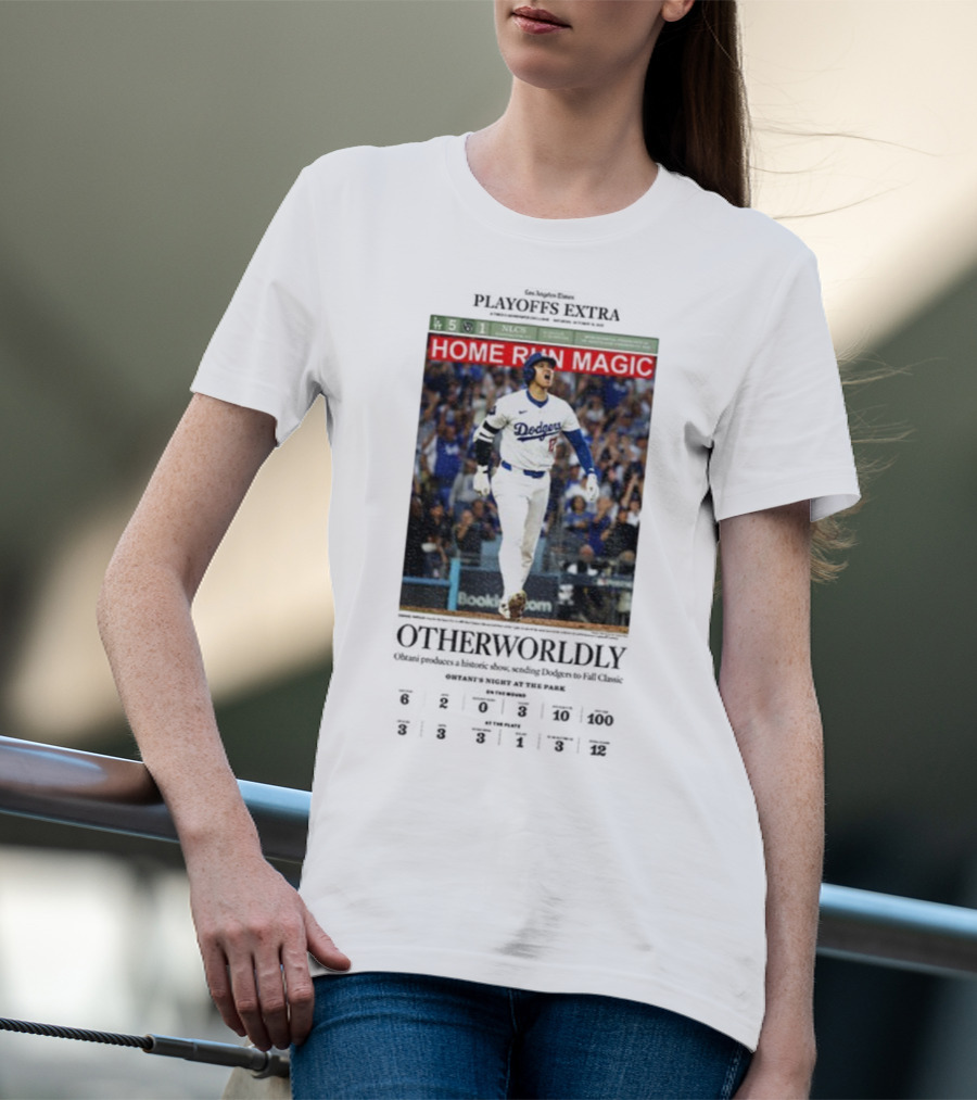 Dodgers NLCS Playoff Extra Shohei Ohtani Home Run Magic 2025 Victory Highlights T-Shirt