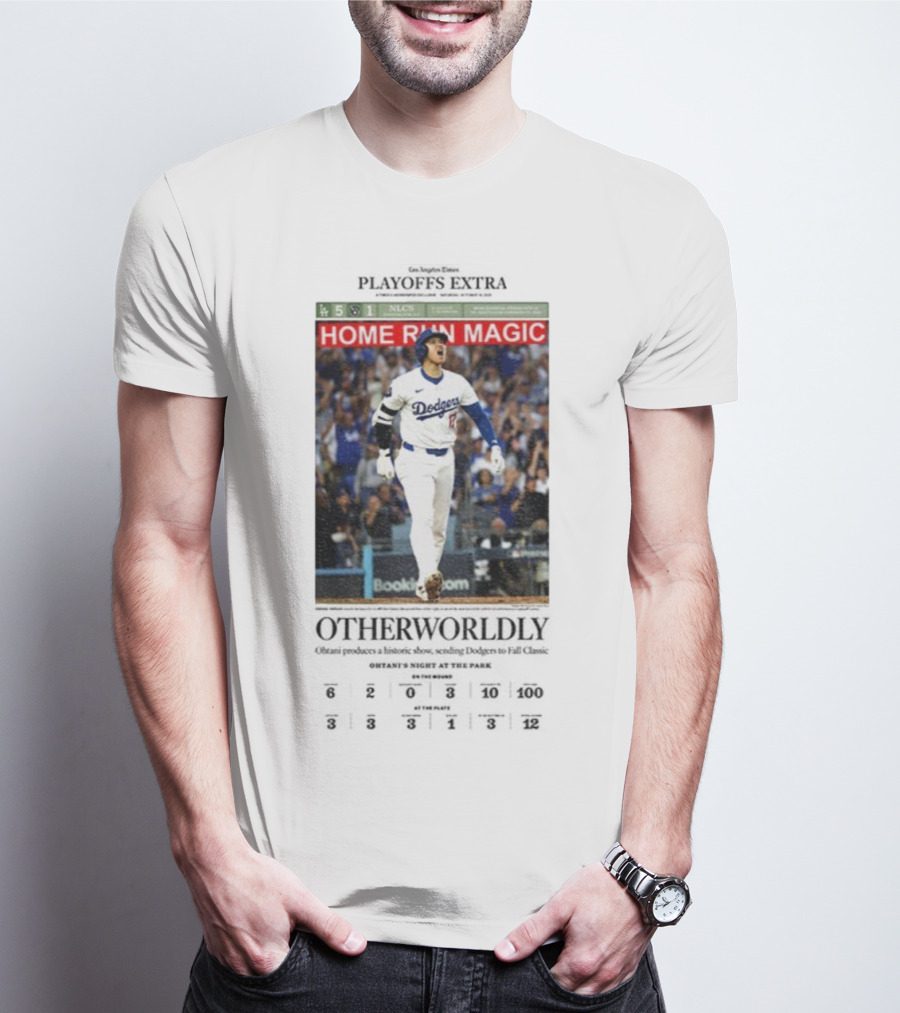 Dodgers NLCS Playoff Extra Shohei Ohtani Home Run Magic 2025 Victory Highlights T-Shirt