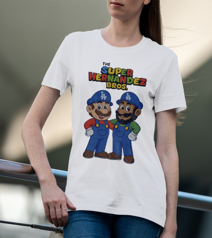 The Super Hernandez Bros LA Baseball Theme T-Shirt