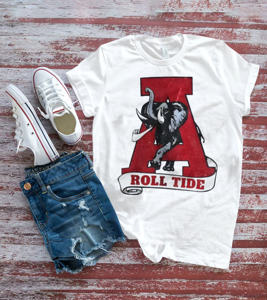 Vintage Roll Tide Alabama Crimson Tide Elephant Retro A T-Shirt
