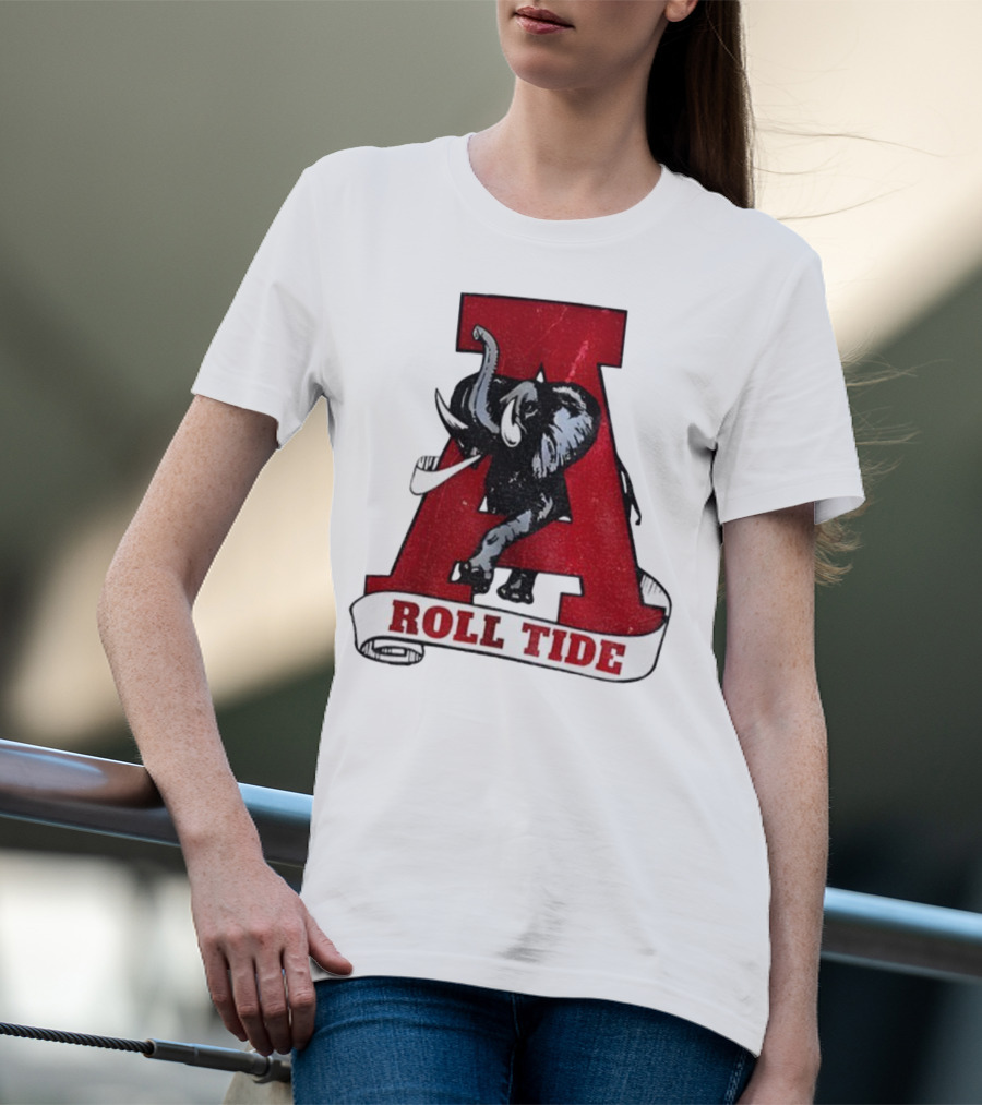Vintage Roll Tide Alabama Crimson Tide Elephant Retro A T-Shirt