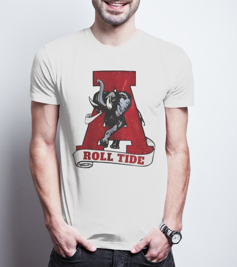 Vintage Roll Tide Alabama Crimson Tide Elephant Retro A T-Shirt