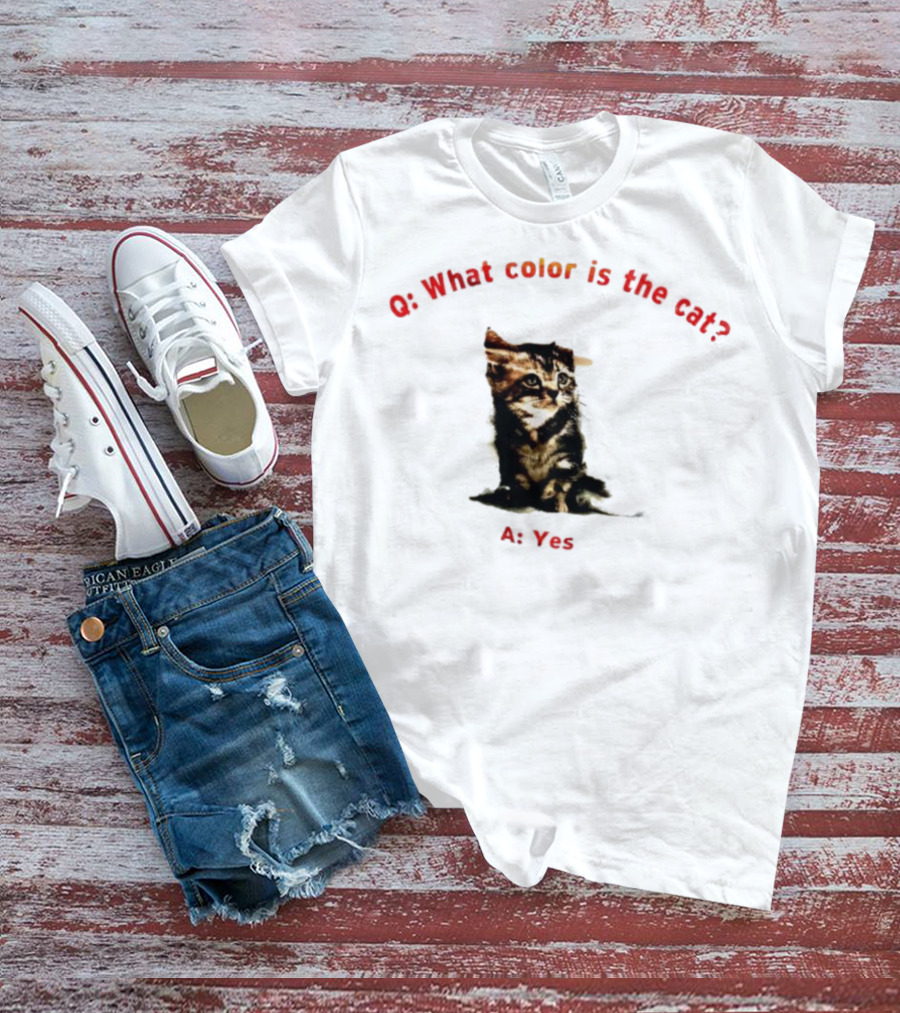 What Color Is The Cat Yes Kitten T-Shirt