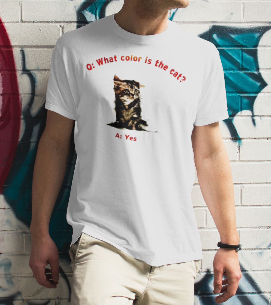What Color Is The Cat Yes Kitten T-Shirt