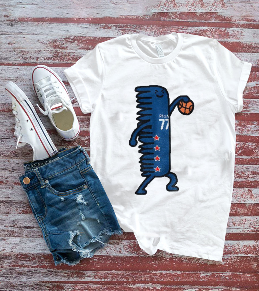 V.J. Edgecombe Phila 77 Philadelphia 76ers Basketball Character T-Shirt