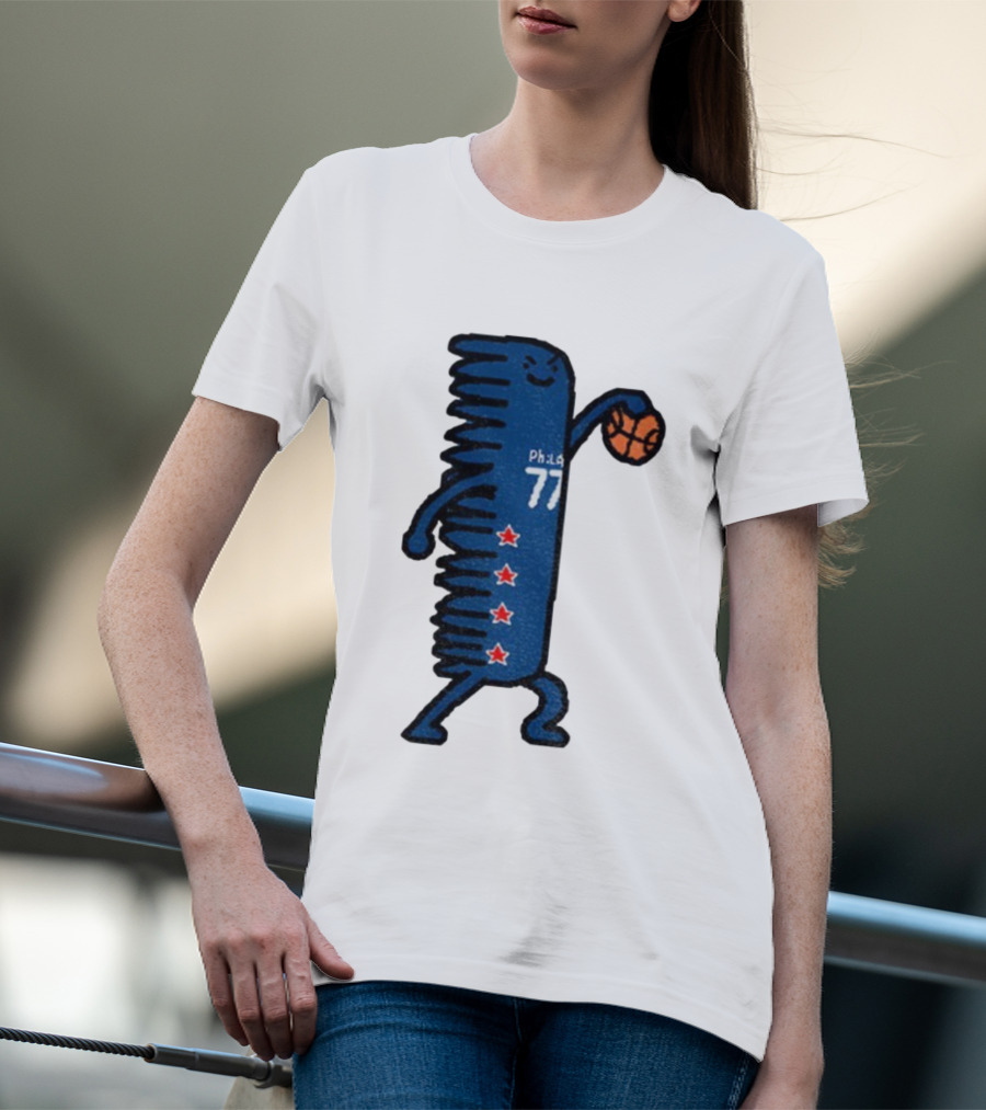 V.J. Edgecombe Phila 77 Philadelphia 76ers Basketball Character T-Shirt