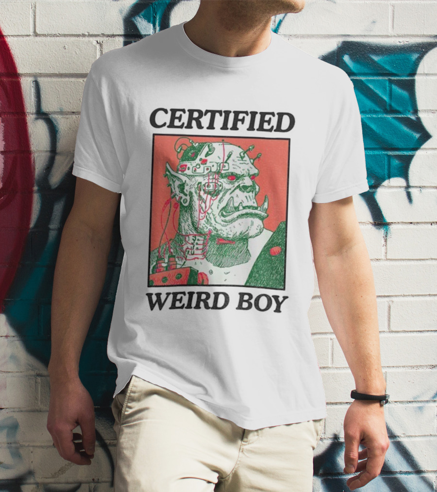 Certified Weirdboy Goblins Greenskins Orc Cyberpunk Art T-Shirt