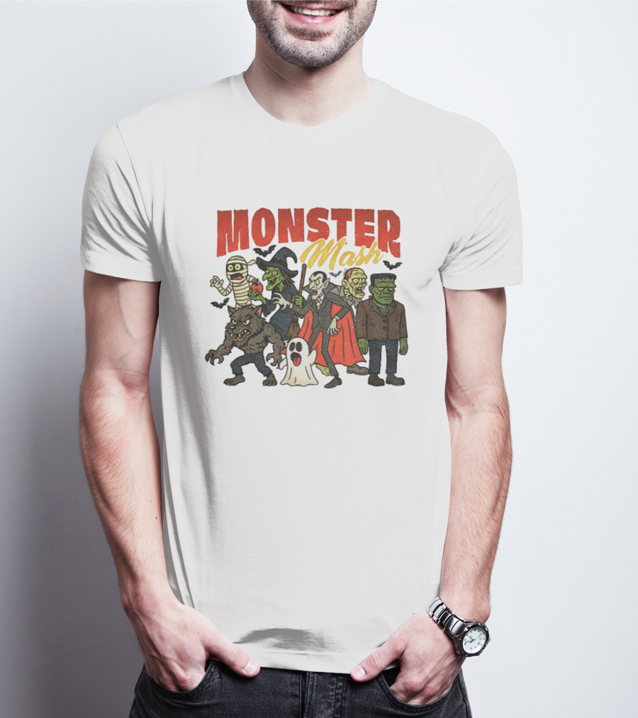 Monster Mash Vintage Horror Movie Vampire Monster Bash T-Shirt