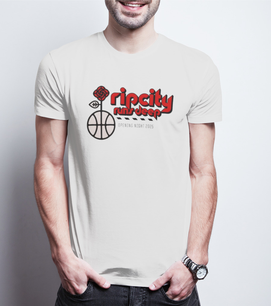 Ripcity Runs Deep Portland Trail Blazers Opening Night 2025 T-Shirt