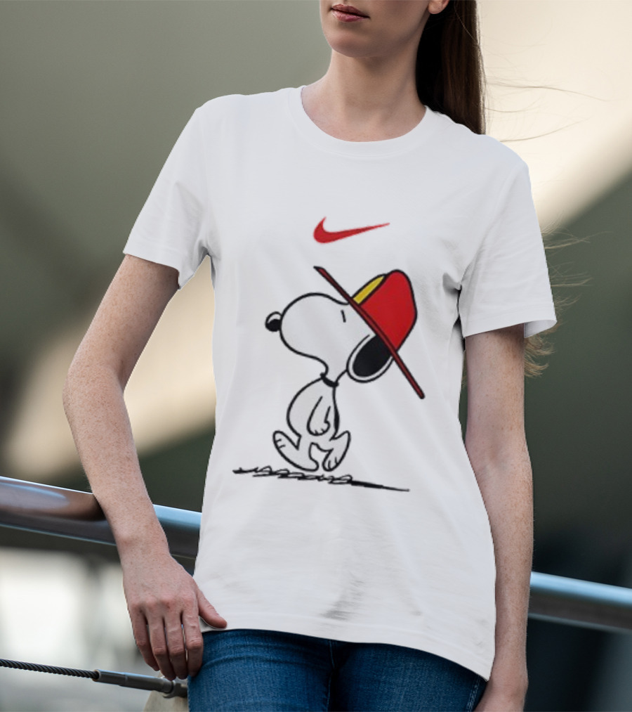 Snoopy Firefighter Nike Once Upon A Time I Was Innocent Then I Joined The Fire Department T-Shirt