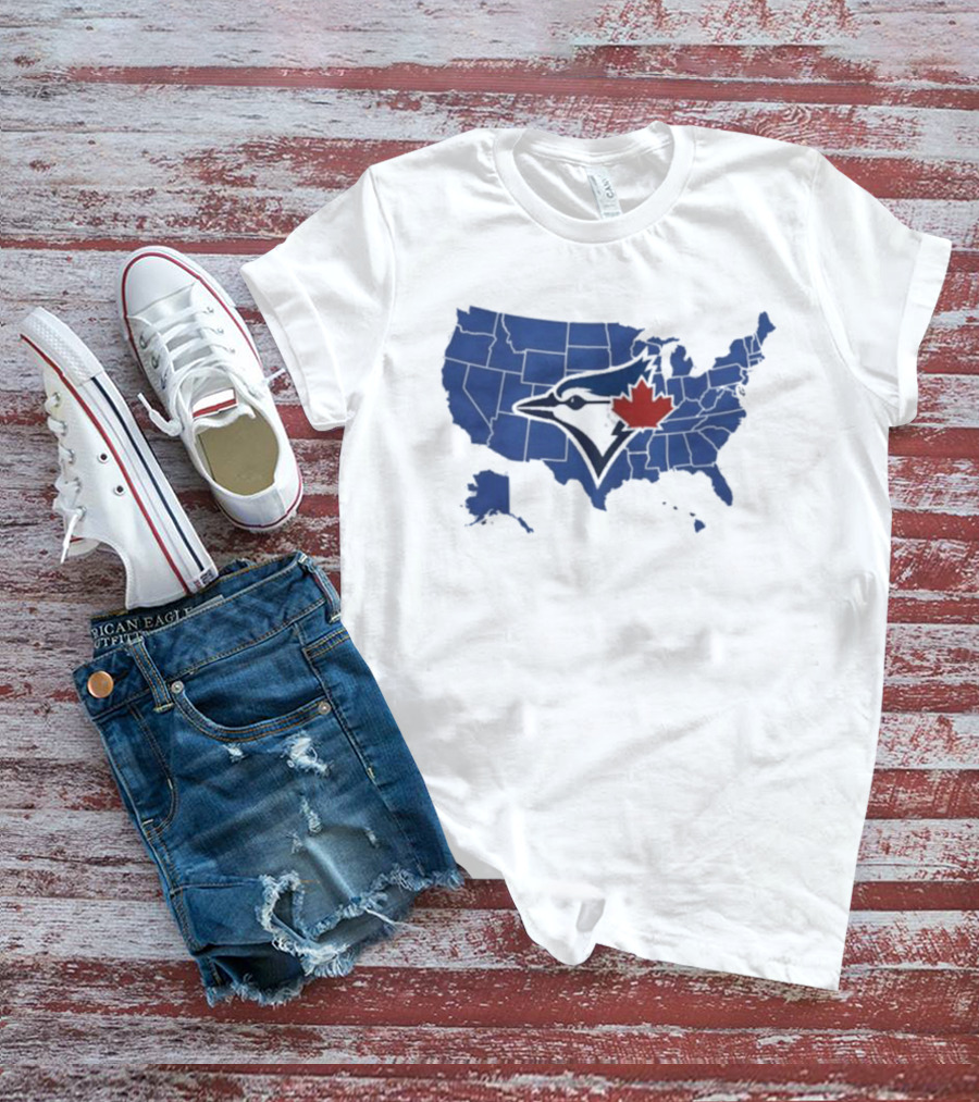 Toronto Blue Jays USA Map Who America Supports World Series T-Shirt