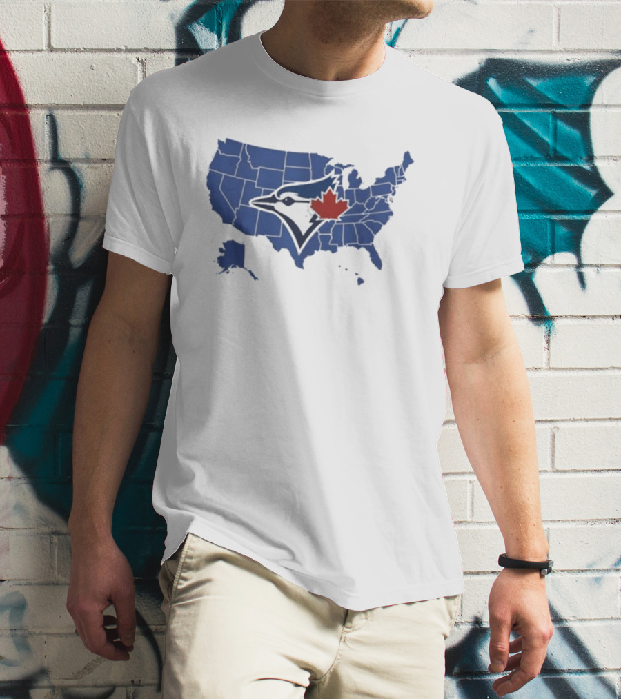 Toronto Blue Jays USA Map Who America Supports World Series T-Shirt