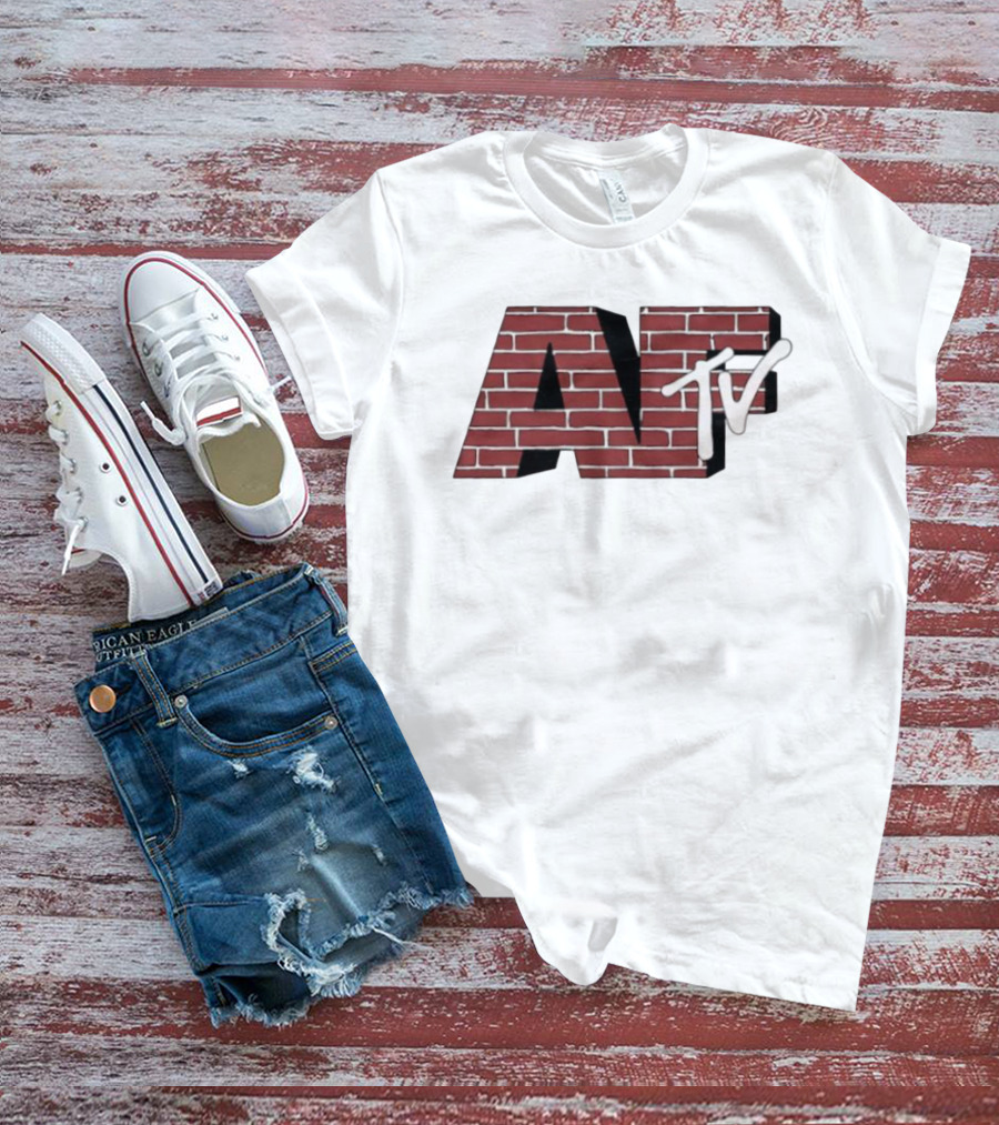 AFTV Brick Pattern Television Logo T-Shirt