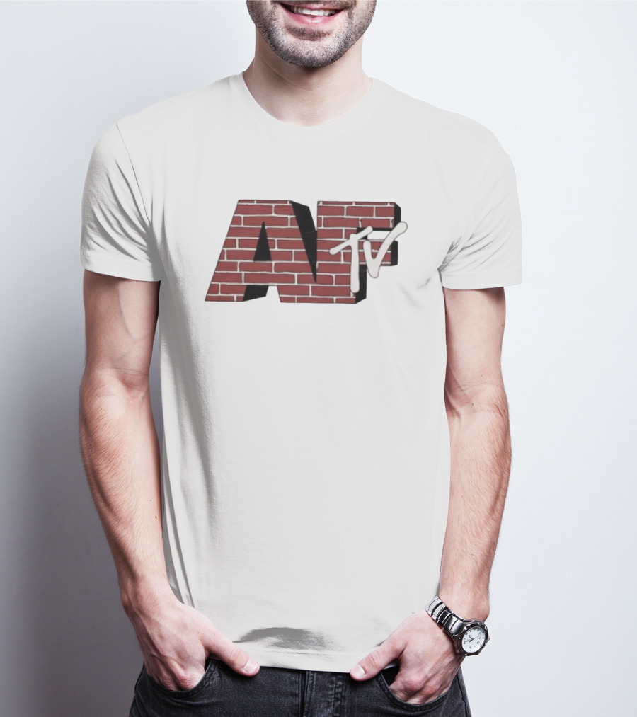 AFTV Brick Pattern Television Logo T-Shirt