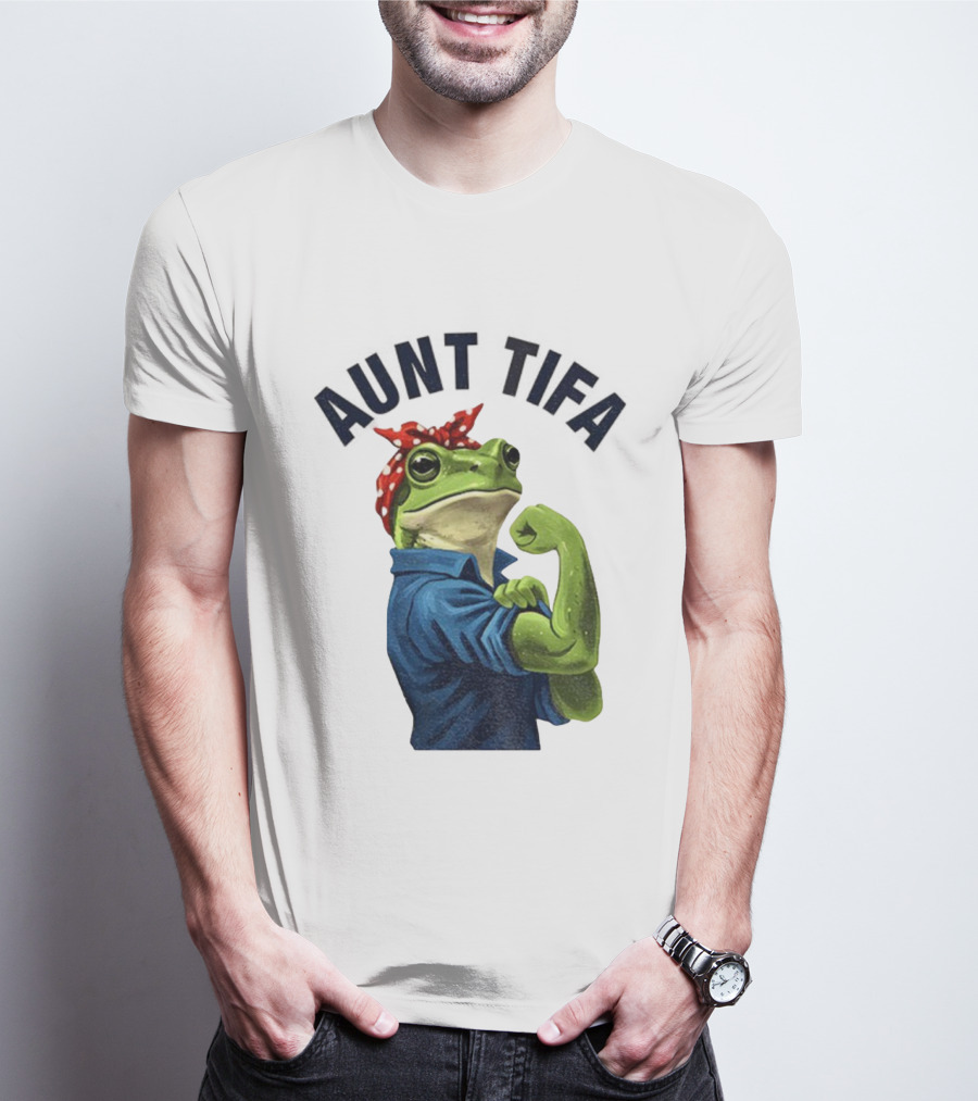 Aunt Tifa Rosie The Riveter Frog Meme Resist T-Shirt