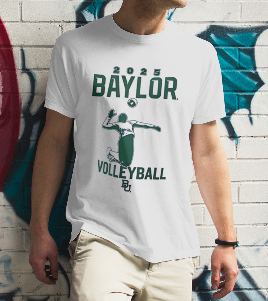 Baylor Bears Volleyball 2025 Athlete Jumping Action T-Shirt