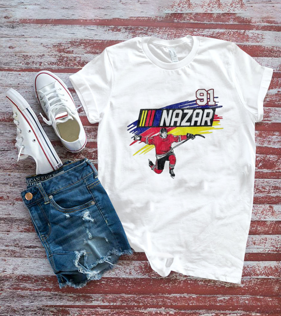 Chicago Blackhawks Nazar 91 Hockey Team Player Sportswear T-Shirt