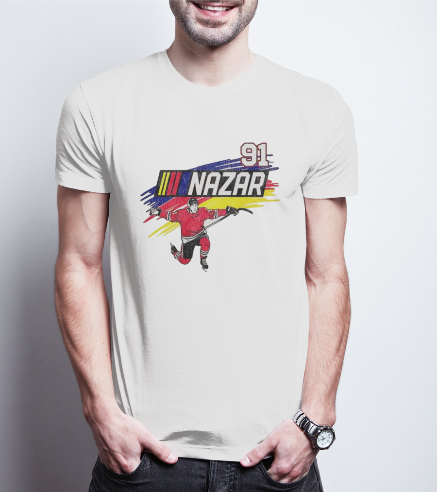 Chicago Blackhawks Nazar 91 Hockey Team Player Sportswear T-Shirt