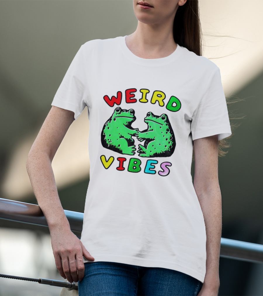 Weird Vibes Funny Frog Cottagecore Toad T-Shirt