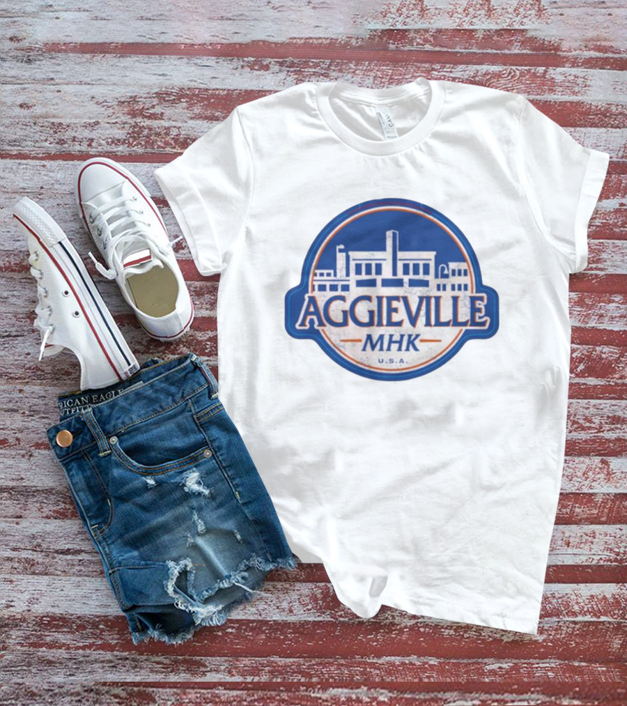 Aggieville MHK USA Manhattan Iconic Retro Style T-Shirt