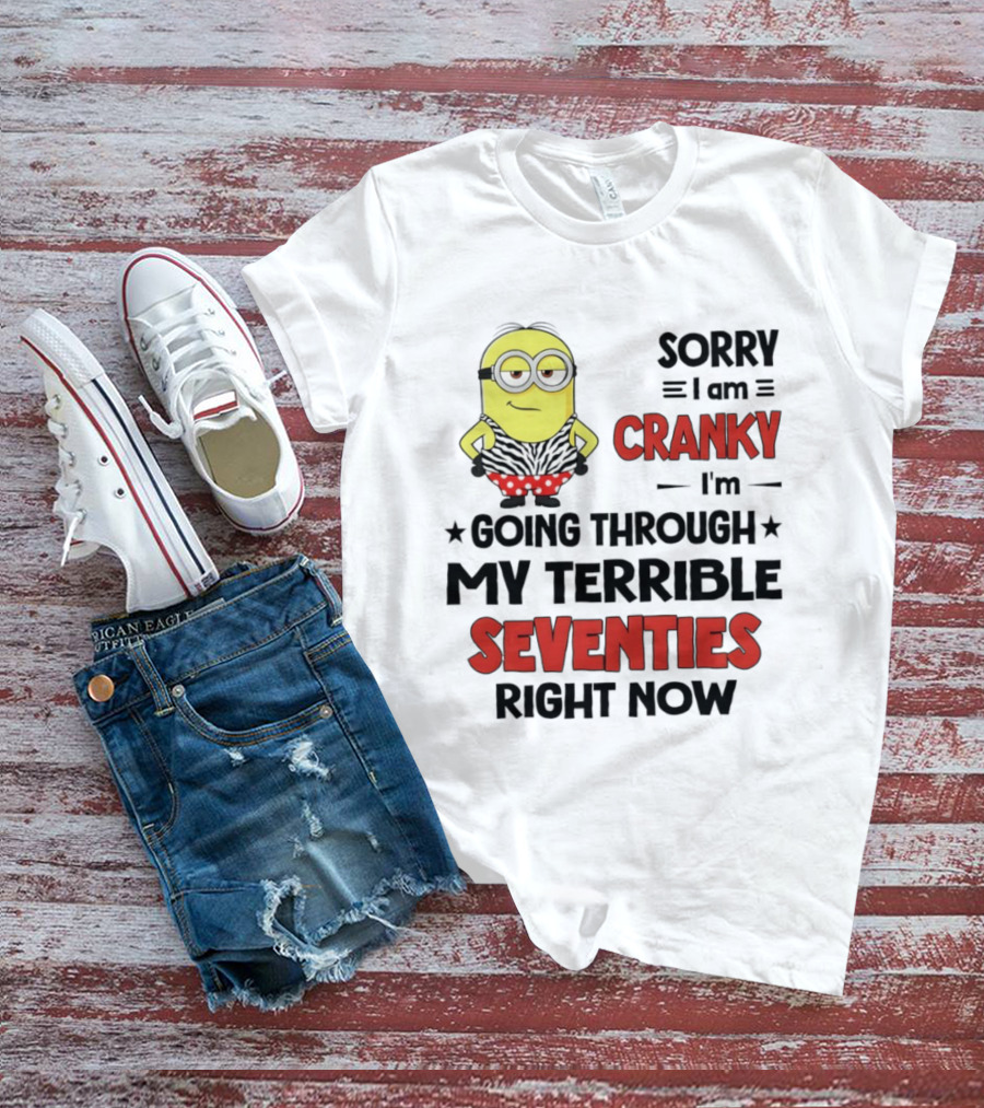 Sorry I Am Cranky Going Through My Terrible Seventies Minion T-Shirt