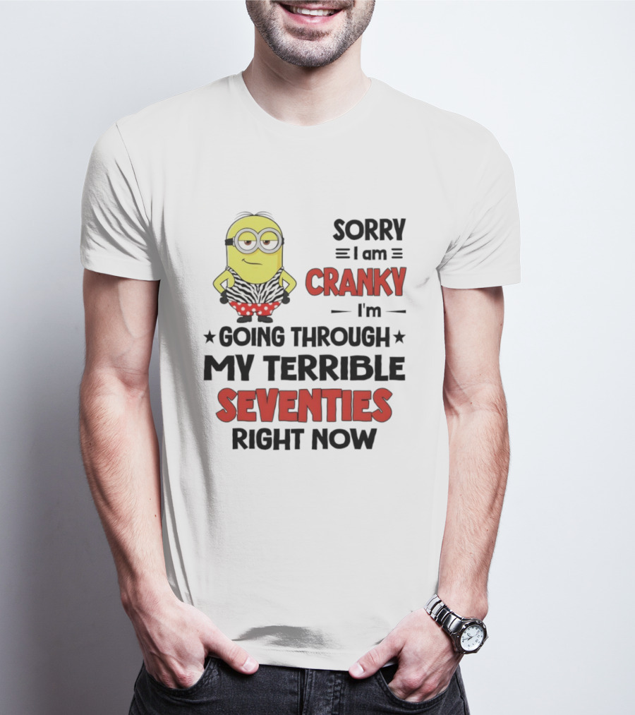 Sorry I Am Cranky Going Through My Terrible Seventies Minion T-Shirt